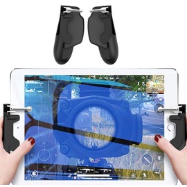 APN Shop Smartphone Game Controller, Lightly Responsive (For Tablets) Game Controller, High Sensitivity, Fast Shooting, Push Button & Grip Set, Integrated Type, Improved Texture, Adjustable