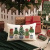 Christmas Blue Porcelain Lumbar Pillow Cover 12x20 Inch 1 Piece