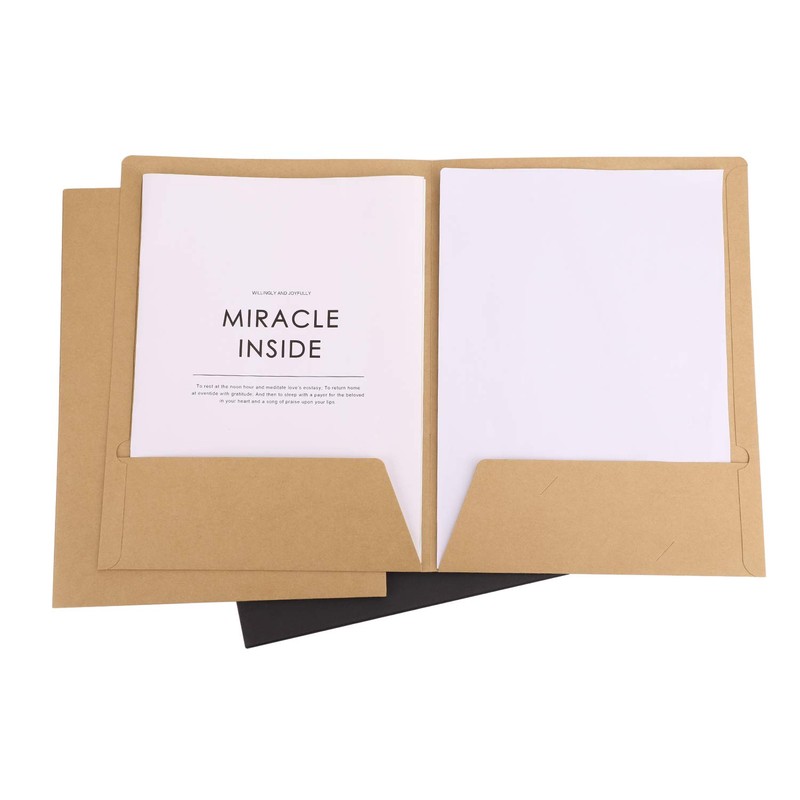 10pcs Kraft Paper Folder Set A4 File Folder File Folder