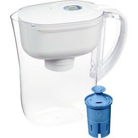 Brita® Small 6 Cup Metro Water Filter Pitcher with 1 Brita® Elite™ Filter, Made Without BPA, White