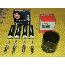 YAMAHA GP1800,FX,FZR, FZS SVHO /1.8L WAVERUNNER JET SKI OIL FILTER & SPARK PLUGS