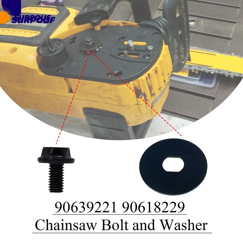 SURPOUF 90639221 90618229 Chainsaw Bolt and Washer Fits For DeWALT