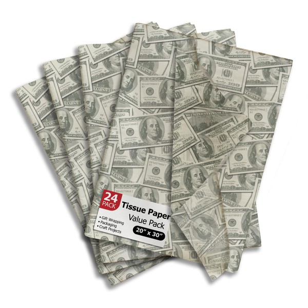 Pro Supply Global Money Printed Tissue Paper for Birthday Party