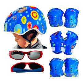 Casco+ Coderas+protectores Manos+rótulas De Rodilla+regalo