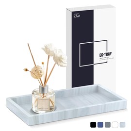 Bathroom Vanity Tray,Thick Original Silicone Soap Dispenser Tray,EGWON Shatterproof Toilet Tank Tray Vanity Tray for Dresser Tops,Bathroom Tray for Perfume,Soap Bottle