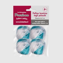 La Briantina - Set of 4 Velcro Hair Balls for Washing Machine - Removes Pet Hair and Lint - Diameter 5 cm, Clean and Residue-free Laundry