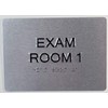BUILDINGSIGNS.COM EXAM Room 1 Sign with Tactile Text and Braille