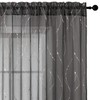 SMILE WEAVER Grey Sheer Curtains 95 Inch Long for Living