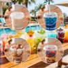 30 Sets Drink Buckets with Lids and Straws Plastic Cups