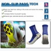 BUKEORE 2 Set Anti-slip Grip Soccer Socks with Shin Guard
