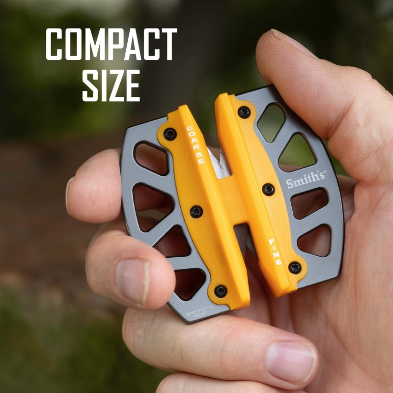 Smith’s 51176 Stainless Steel 2-Step Knife Sharpener | Yellow |