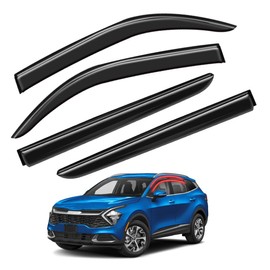 Window Visors Rain Guards FIT 2023 Kia Sportage – Side Window Deflectors Vent Shades Sun/Rain Guards for Front and Rear Windows, 4PCS Tape-On Set