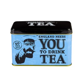 New English Teas England Needs You Tea Tin with 40 English Afternoon Teabags