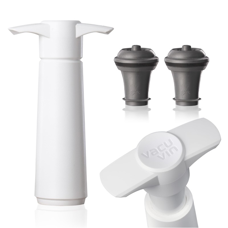 Vacu Vin Original Wine Saver with 2 Vacuum Stoppers –