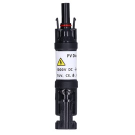 Solar PV In-Line Fuse Holder IP67 Waterproof 1000V Solar Fuse Connector for 2.5-6.0 mm² Wire Diameter, Default