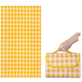 200 * 200cm Picnic Mat, Picnic Blanket Waterproof Extra Large, Outdoot Blanket, Moisture-Proof mat Picnic Cloth, Portable Waterproof Outing Tent mat (Yellow)
