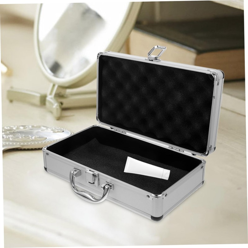 Veemoon Password Suitcase Briefcase Toolbox Silver Aluminum Briefcase Base Tool