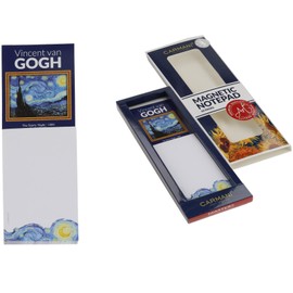 Carmani - Magnetic Notepads for Refrigerator, To Do List, Shopping list, Notepad Grocery List printed with Vincent van Gogh, The Starry night