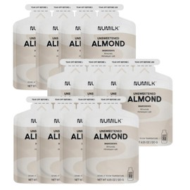 Numilk Pouches 12-Pack - Unsweetened Almond - Creamy Plant-Based Milk in Seconds - Easy-to-Use With the Numilk Nut Milk Maker Machine - Dairy Free Beverage - One Pouch Makes 32oz