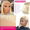 10 Zoll 613 Blonde Short Bob Wig Echthaar, gerade Lace