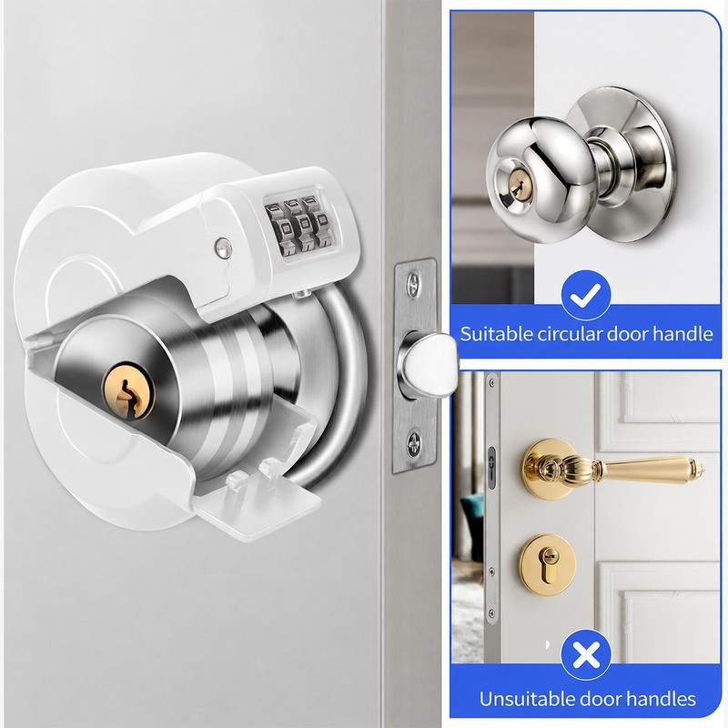 Door Knob Safety Cover Lock Child Proof Door Knob Lockout