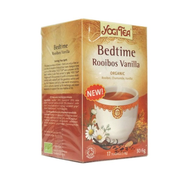 Yogi Tea, Bedtime Rooibos Vanilla, Organic Herbal Tea, Blend of Rooibos, Chamomile Flowers and Vanilla, 6 Packs x 17 Tea Bags (102 Teabags Total)
