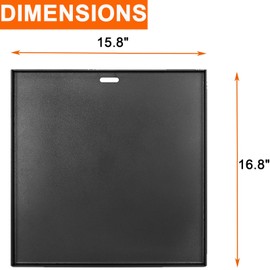 BBQ Future 7672 Grill Griddle for Weber Genesis & Spirit 300 2016+ Gas Grills, Cooking Crafted Griddle for Weber Genesis 300 and 400, Spirit 200 and 300, Smokefire EX4 Grill Flat Top Griddle Insert