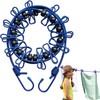 Portable Clothesline with 12 Clothespins, Windproof Travel Clothesline Stretchy Retractable