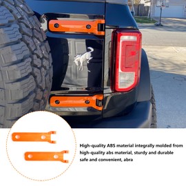 sukemichi Tailgate Hinge Cover Rear Door Hinge Liftgate Trim Exterior Accessories Decoration for 2021 2022 2023 2024 2025 Ford Bronco Accessories 2 Door 4 Door, 1 Pair (Orange)