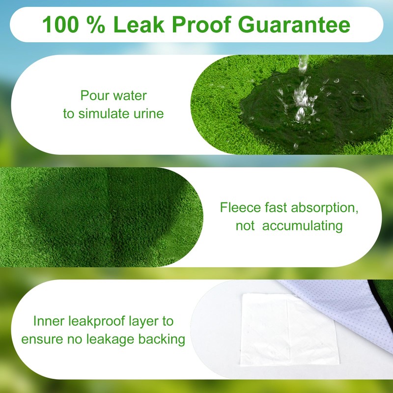 Washable Pee Pad, 2 Pack Reusable Training Mats for Dog