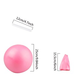 Soft Pilates Ball 25CM Exercise Ball Small Stability Ball Bender Ball Mini Gym Ball Anti Burst Barre Ball Yoga Swiss Ball Chi Ball Overball Inflatable Fitness Ball Physio Balance Ball Gymnastic Ball