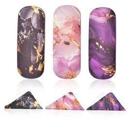 BESTOCEAN 3pack eyeglass case hard shell，glasses case hard shell，eye glass cases womens hard shell，sunglasses and reading glasses case hard shell (marbled)