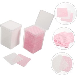 WOONEKY Toallitas De Limpieza Sin Pelusa Para Extensiones De Pestañas y Remoción De Esmalte Gel Cajas De Almohadillas De Tela No Tejida Seguras y Absorbentes Para Limpieza De Pegamento De