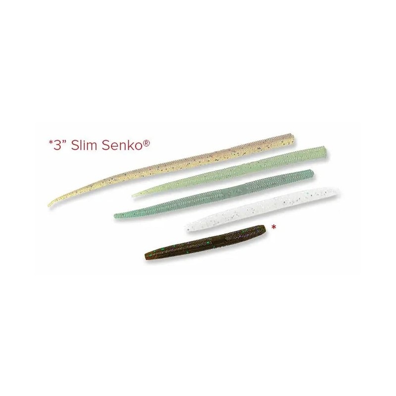 Yamamoto 3" SLIM SENKO GREEN PUMPKIN W/ LARGE GREEN &