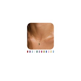 JSJOY Birthstone Necklaces for Women August Birthday Gifts Dainty Gold Birthstone Necklaces for Teens Peridot Necklace Jewelry Mothers Day Gifts for Her