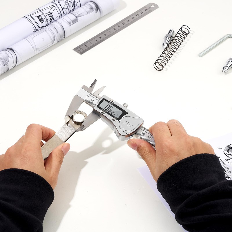 Digital Caliper, Adoric Caliper Measuring Tool 0-6" Stainless Steel Vernier