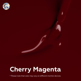 GLOSS Gel Nail Polish | Cherry Magenta 15ml 1 pcs - HEMA Free Gel Polish, Wine Red Soak Off UV LED Gel Polish, Manicure Nail Art Design for Home & Salon Use, Professional DIY Gifts for Women & Girls