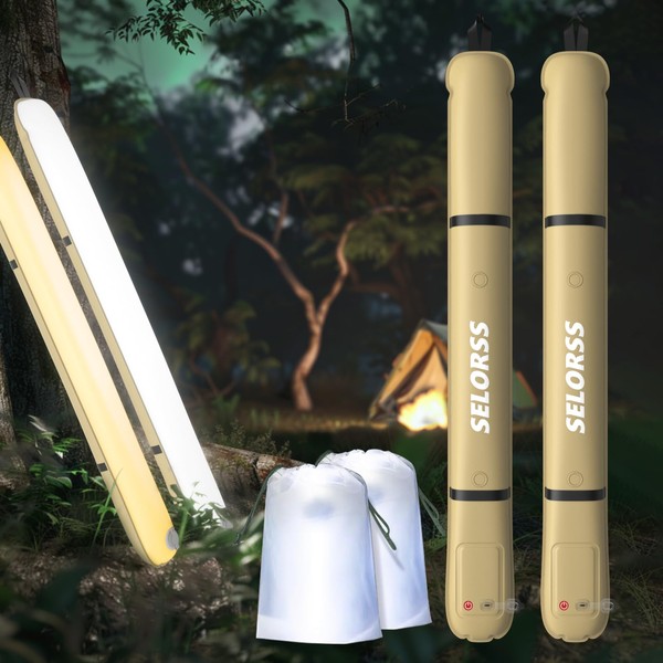 SELORSS Inflatable Camping Lighting 33.86 Inches / 86 cm Foldable