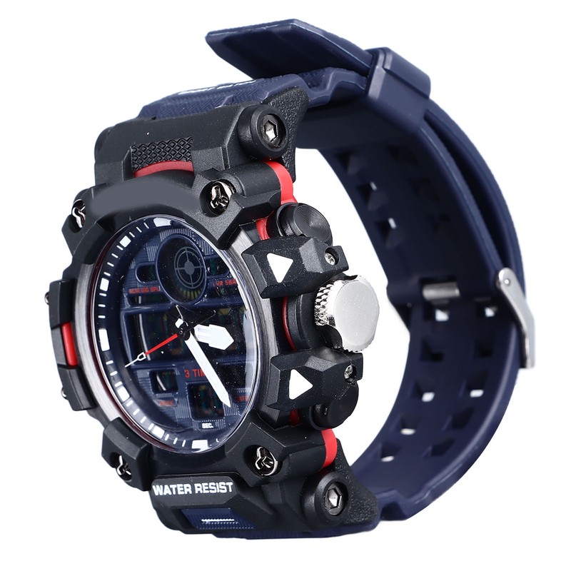 Men Digital Sports Watch Stopwatch Calendar Alarm Function Dual Time