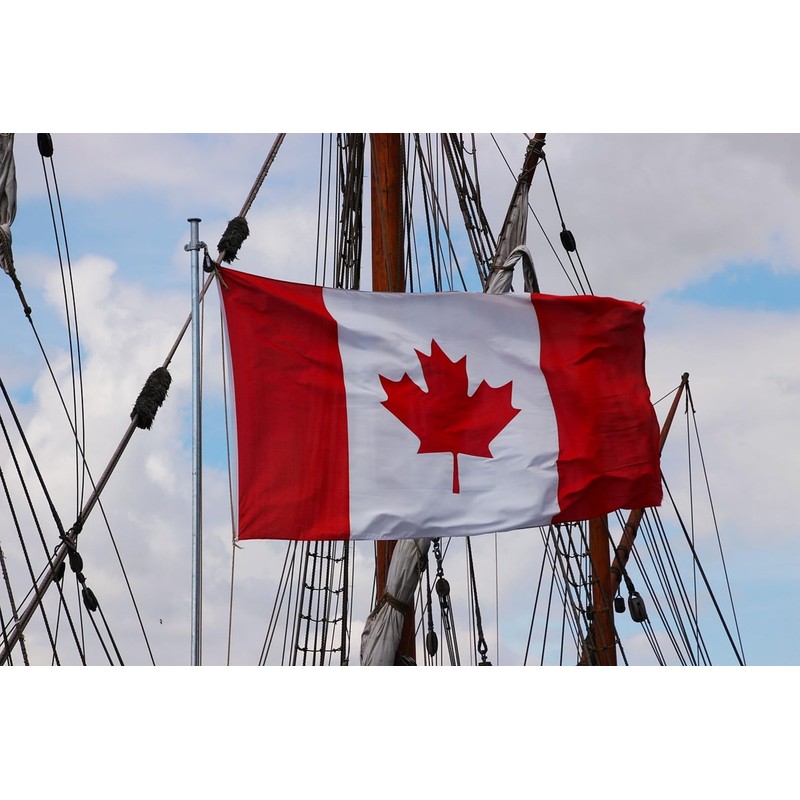 ANCONINE Canada Flag 6x10FT, Canadian National Flags with 3 Brass
