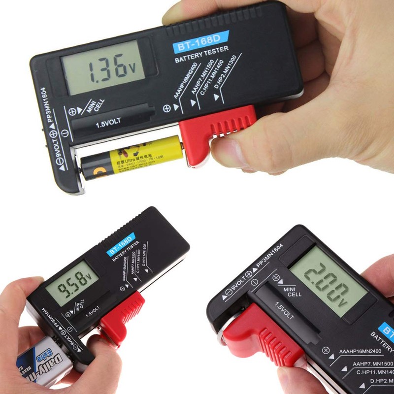 BaoFufc BT-168D Battery Tester Checker LCD Display for Easy Viewing