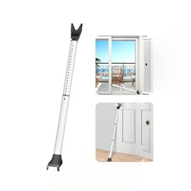 AceMining Upgraded Door Security Bar & Sliding Patio Bar, Heavy Duty Stoppers Adjustable Jammer for Home, Apartment, Travel - Pack: 1 Pack
