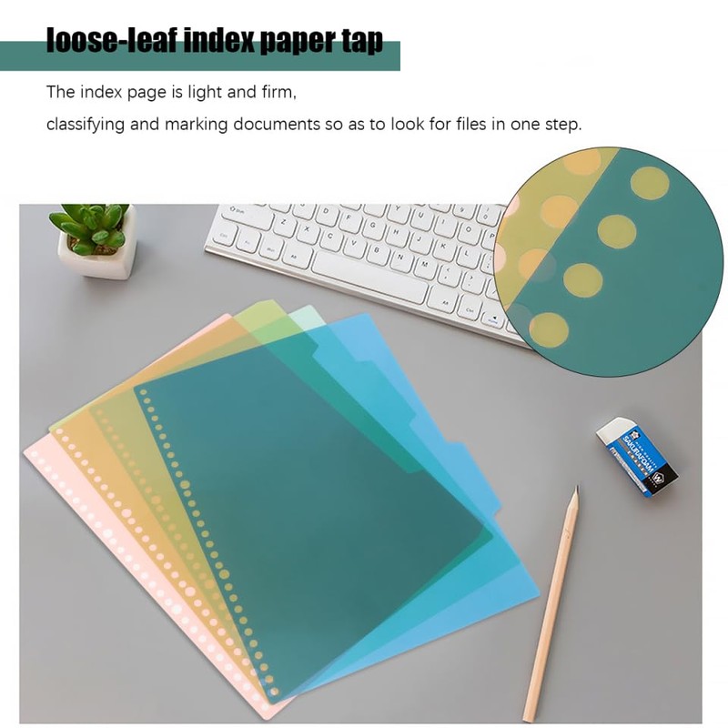 Index Sheet Divider Card Sheet a4 30 Holes Divider Labels