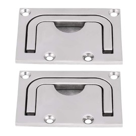 Keenso Flush Pull Handle, Stainless Steel Boat Recessed Handle Boat Hatch Pull Handle Cabinet Lift Pull Handle for Marine Yacht (2pcs)