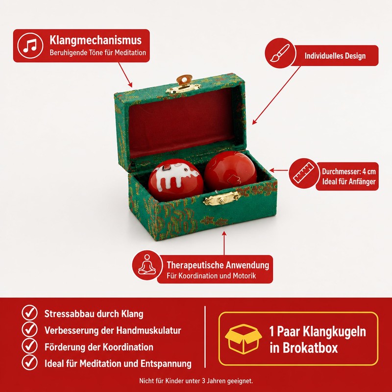 ATC Handels GmbH Qigong Singing Ball 1 Pair with Soundworks,