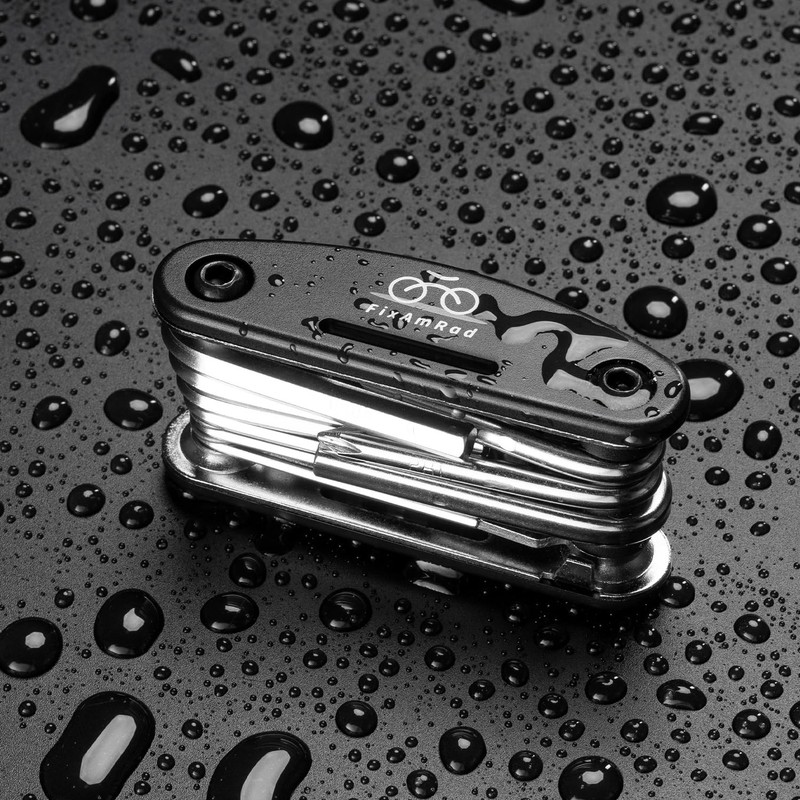FixAmRad Bicycle Multifunction Tool 16-in-1 Folding Mini Repair Kit with