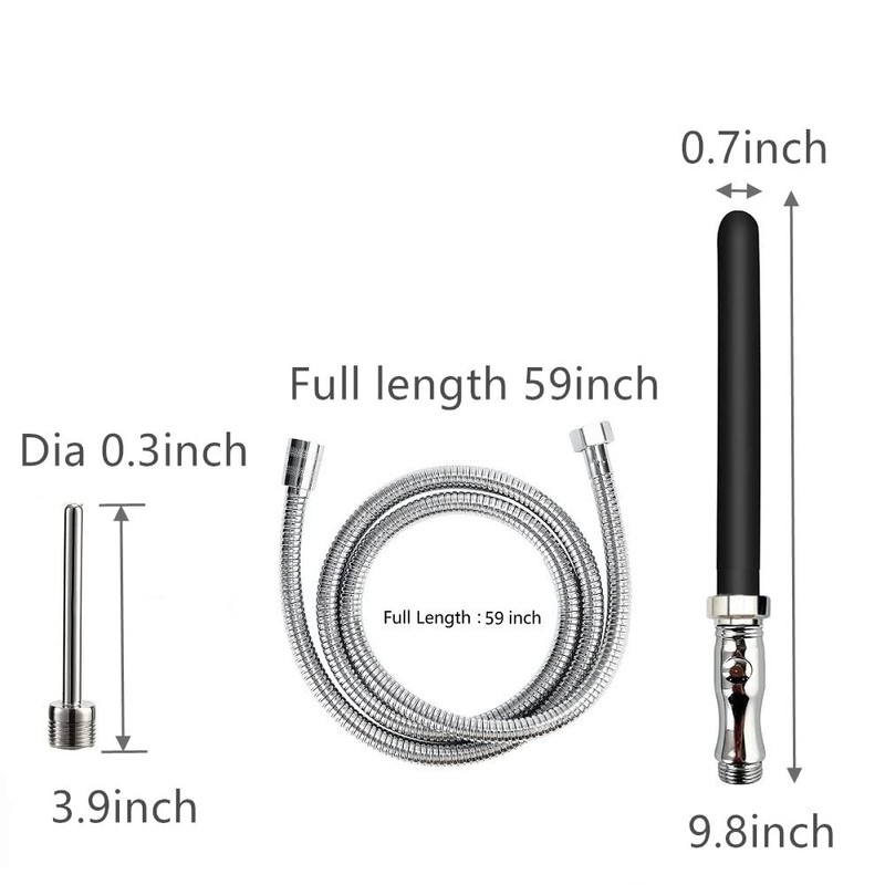 Shower Enema System, Douche Colonic Cleanse Kit, Bathroom Handheld 59.05inch