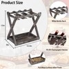 WDSHIYI Rustic Wood Wine Rack for 4 Bottles and 6