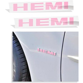 Reflective Concepts - HEMI Emblem Overlay Decal Stickers (Pair) - 2006-2010 Charger - (Color: Pink)