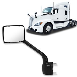 Sterlix Chrome Hood Mirror for Kenworth T680 2022 2023 2024 Replacement Driver Left Side OE Kenworth T680 Mirror Accessories